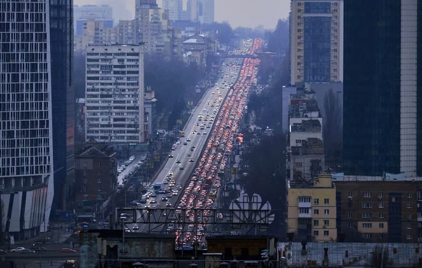Пробки в Киеве 24 февраля 2022
